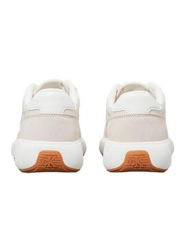 Zapatillas Calvin Klein Jeans  Runner Mix bkanco para mujer 