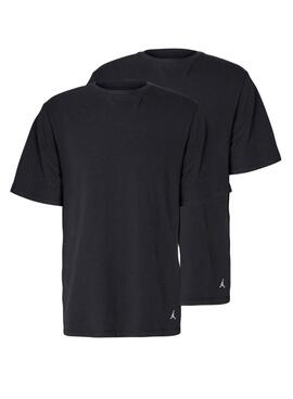 Pack de dos camisetas Jordan Flight Base negro para hombre