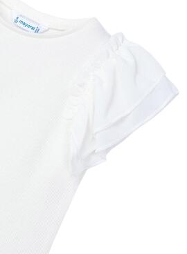 Camiseta Mayoral combinado beige para niña