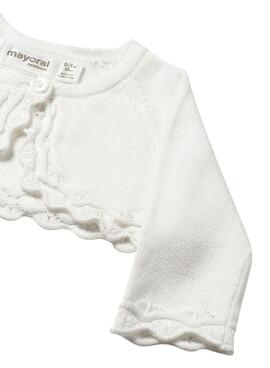 Chaqueta Mayoral rebeca ceremonia blanco bebé