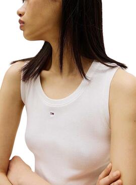 Camiseta Tommy Jeans Tank top blanco para  mujer 