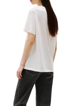 Camiseta Tommy Jeans  Color Varsity beige para mujer 