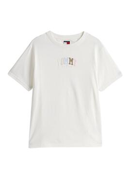 Camiseta Tommy Jeans  Color Varsity beige para mujer 