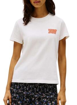 Camiseta Tommy Jeans Bubble  blanco para mujer 