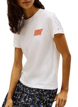Camiseta Tommy Jeans Bubble  blanco para mujer 