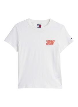 Camiseta Tommy Jeans Bubble  blanco para mujer 