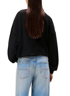 Sudadera Tommy Jeans Tie  negro para mujer 