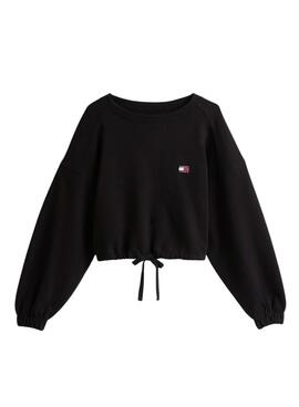 Sudadera Tommy Jeans Tie  negro para mujer 