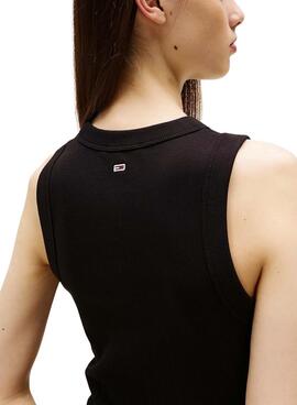 Vestido Tommy Jeans Bubble en negro para mujer 