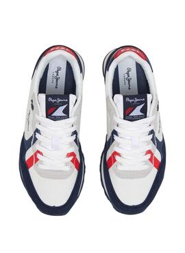 Zapatillas Pepe Jeans Brit blanco y azul marino