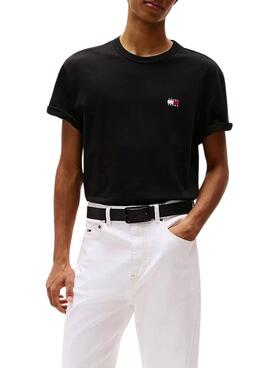 Camiseta Tommy Jeans Badge negro para hombre