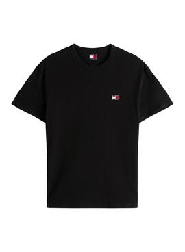 Camiseta Tommy Jeans Badge negro para hombre