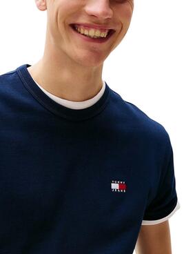 Camiseta Tommy Jeans  BADG marino para hombre 