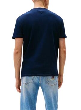 Camiseta Tommy Jeans  BADG marino para hombre 