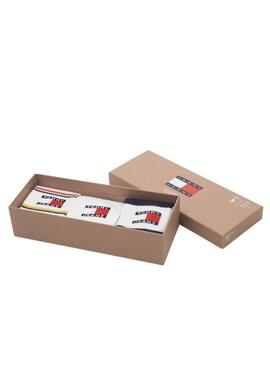 Pack de tres calcetines Tommy Jeans Uni multicolor para mujer y hombre