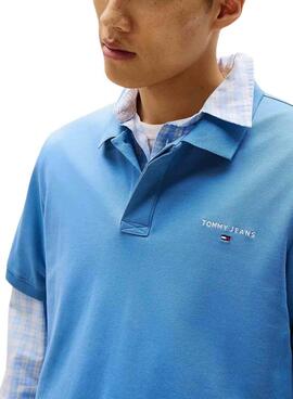Polo Tommy Jeans  Básico azul para hombre