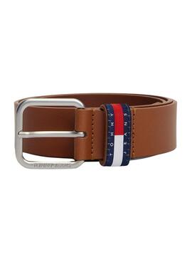 Cinturón  Tommy Jeans Ryan marrón para hombre 