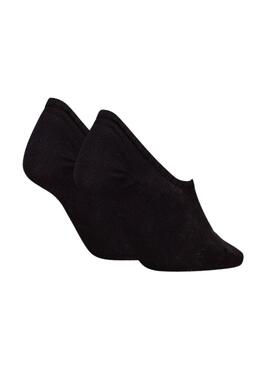Pack de calcetines Calvin Klein Footie High Cut negro para mujer