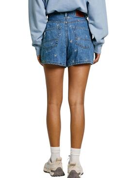 Pantalón corto Pepe Jeans  A Line azul para mujer 