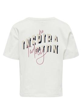 Camiseta Only Kids Bobba blanco para niña