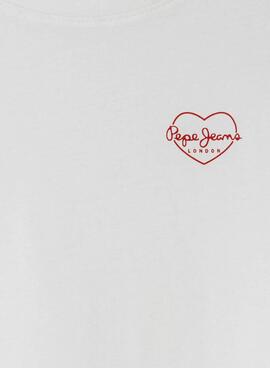 Camiseta Pepe Jeans Nicka blanco para niña
