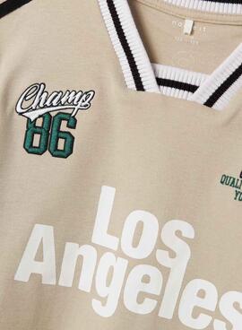 Camiseta Name It Damas beige para niño