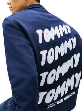 Sudadera Tommy Jeans Bubble azul para hombre