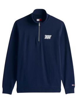 Sudadera Tommy Jeans Bubble azul para hombre