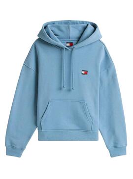 Sudadera Tommy Jeans Badge azul para  mujer