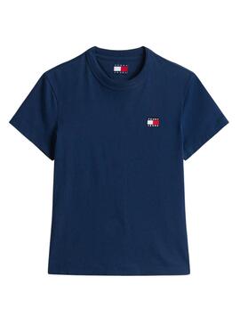 Camiseta Tommy Jeans Badge azul para mujer 