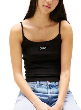 Camiseta Tommy Jeans Strappy  negro para mujer 