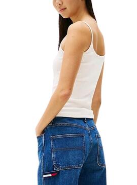 Camiseta Tommy Jeans  Strappy  blanco para mujer 