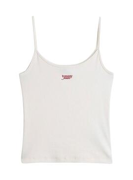Camiseta Tommy Jeans  Strappy  blanco para mujer 