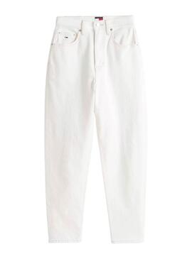 Pantalón vaquero Tommy Jeans Mom blanco para mujer