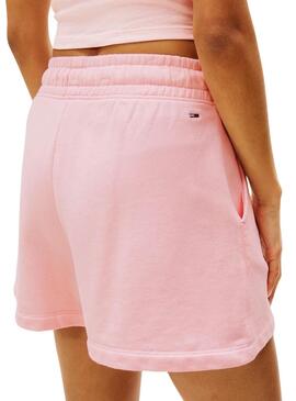 Shorts  Tommy Jeans Script  rosa para mujer  
