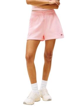 Shorts  Tommy Jeans Script  rosa para mujer  