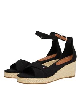 Sandalias Tommy Hilfiger Espad negro para mujer