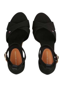 Sandalias Tommy Hilfiger Espad negro para mujer