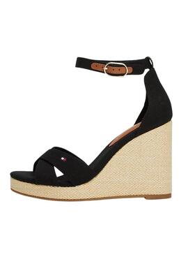 Sandalias Tommy Hilfiger Espad negro para mujer