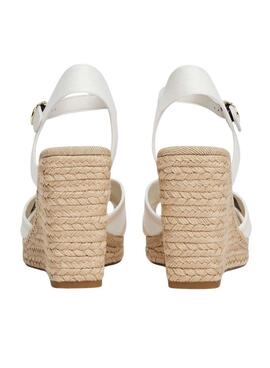 Sandalias Tommy Jeans Monotipo en blanco para mujer 