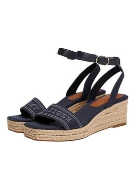 Sandalias Tommy Jeans Espad Denim azul para mujer 