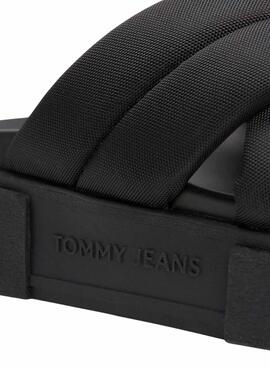 Sandalias  Tommy Jeans Flatform negro para mujer 