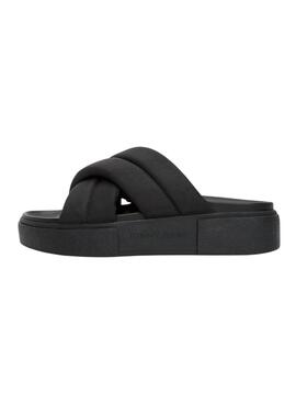 Sandalias  Tommy Jeans Flatform negro para mujer 