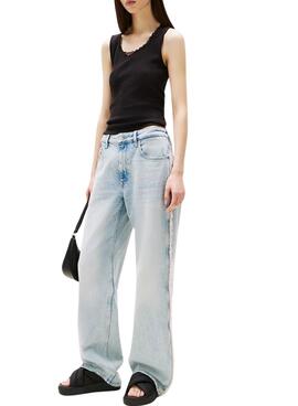 Sandalias  Tommy Jeans Flatform negro para mujer 