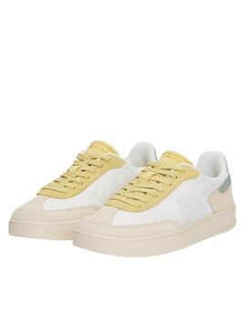 Zapatillas Tommy Jeans Heritage beige para mujer 