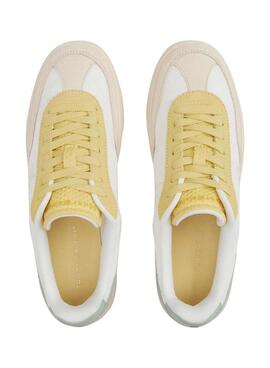 Zapatillas Tommy Jeans Heritage beige para mujer 