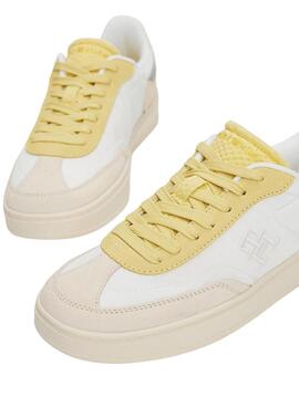 Zapatillas Tommy Jeans Heritage beige para mujer 