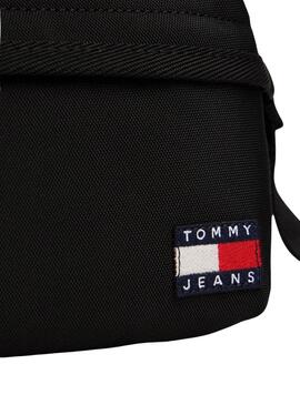 Bolso  Tommy Jeans Daily Crossover  negro para mujer 