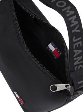 Bolso Tommy Jeans Daily Shoulder negro para mujer 