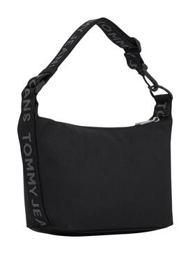 Bolso Tommy Jeans Daily Shoulder negro para mujer 